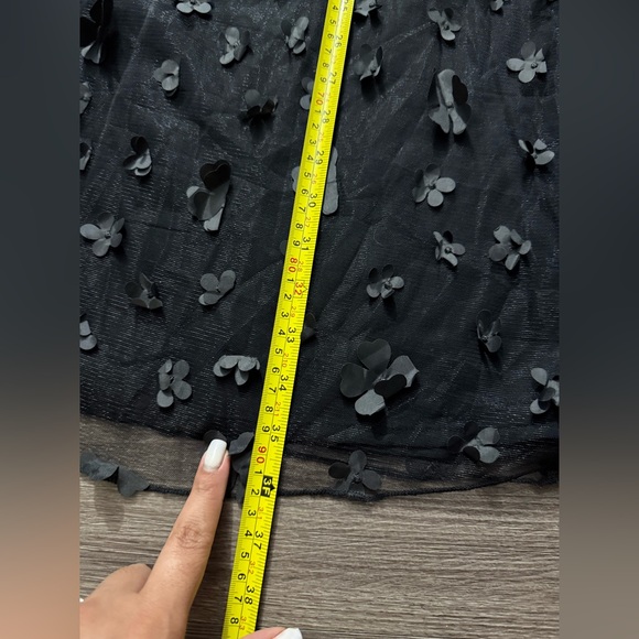 Mini Dress Chic color Black Floral Halter VIMPUNEC Size S - Picture 14 of 14